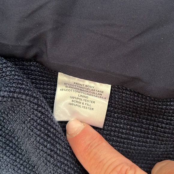 PETER MILLAR SMITH HYBRID SEERSUCKER SWEATER JACKET MENS XXL Navy - Picture 9 of 12